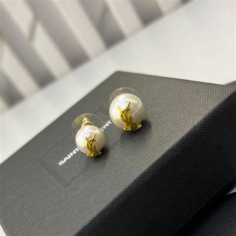 ysl pearl earring